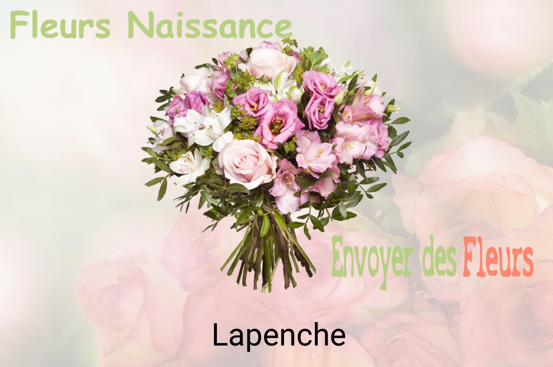 Bouquet de fleurs de naissance livré à Lapenche
