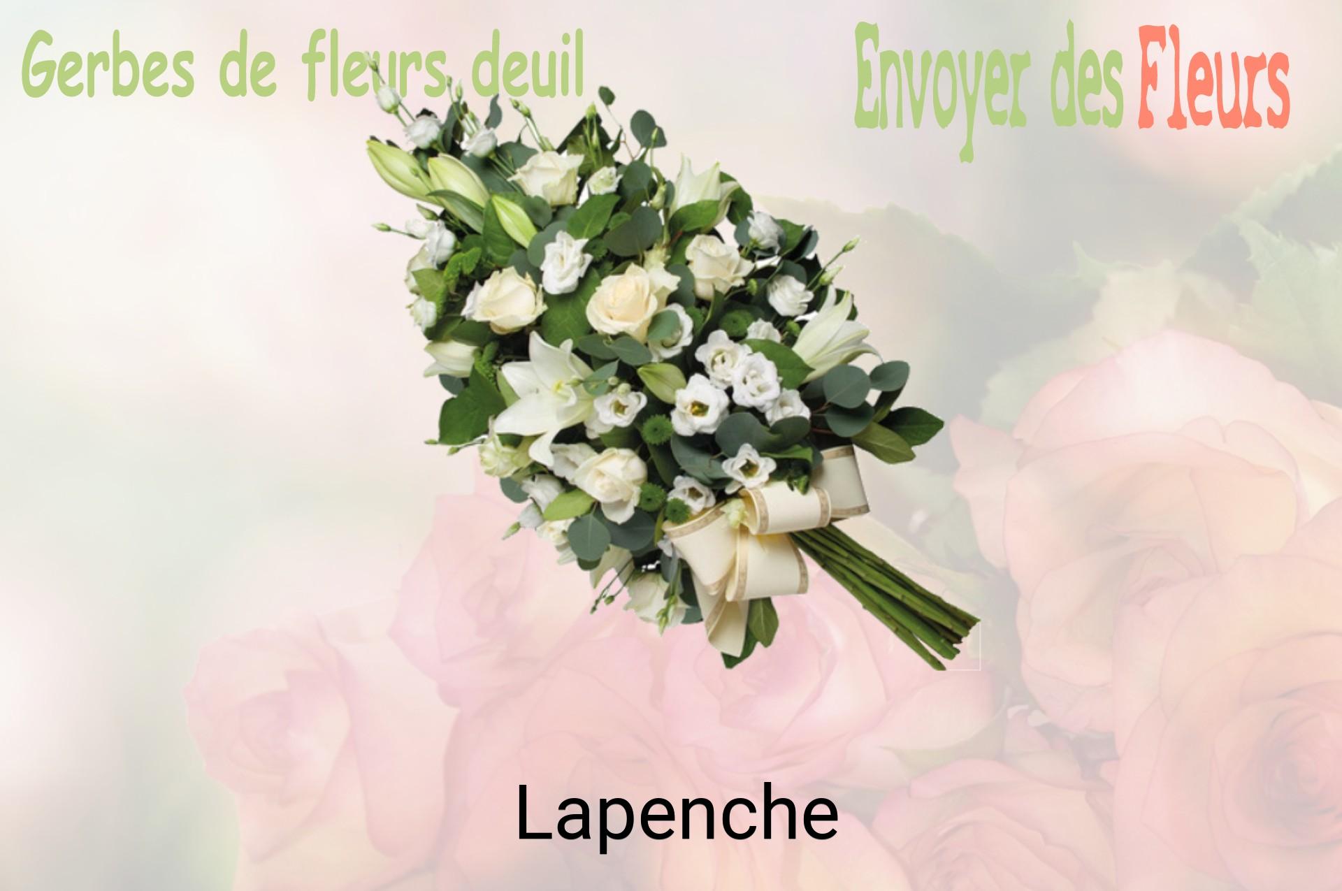 Gerbe de fleurs de deuil livrée à Lapenche